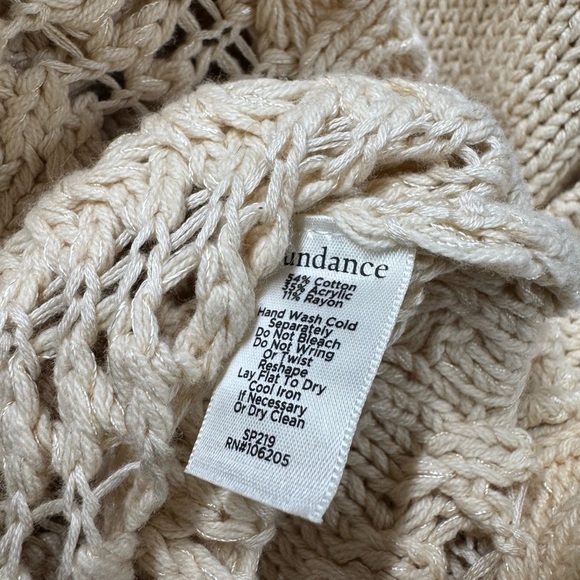 SUNDANCE Cloudscape Button Front Cardigan Beige S - Picture 10 of 10